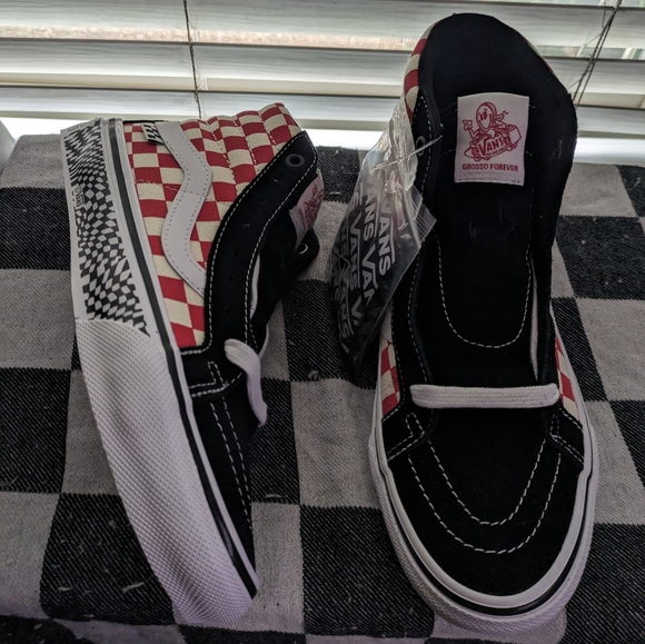 Vans Shoes - Vans Sk8 Hi Reissue Women 8 Red Black Jeff Grosso '84 VNOA5KYR428 072024